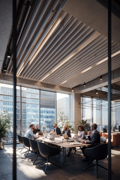 Modern corporate meeting environment